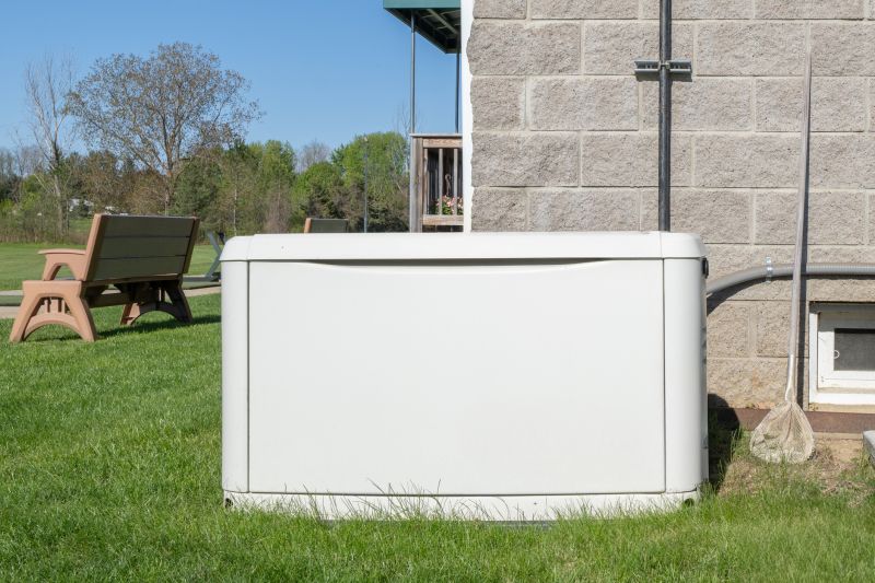Residential Backup Generator in a Backyard